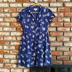 Adorable bicycle pattern dress from Anthropologie